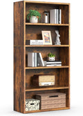 Sweetcrispy 5 Shelf Bookcase Open Display Bookshelf Storage Organizer