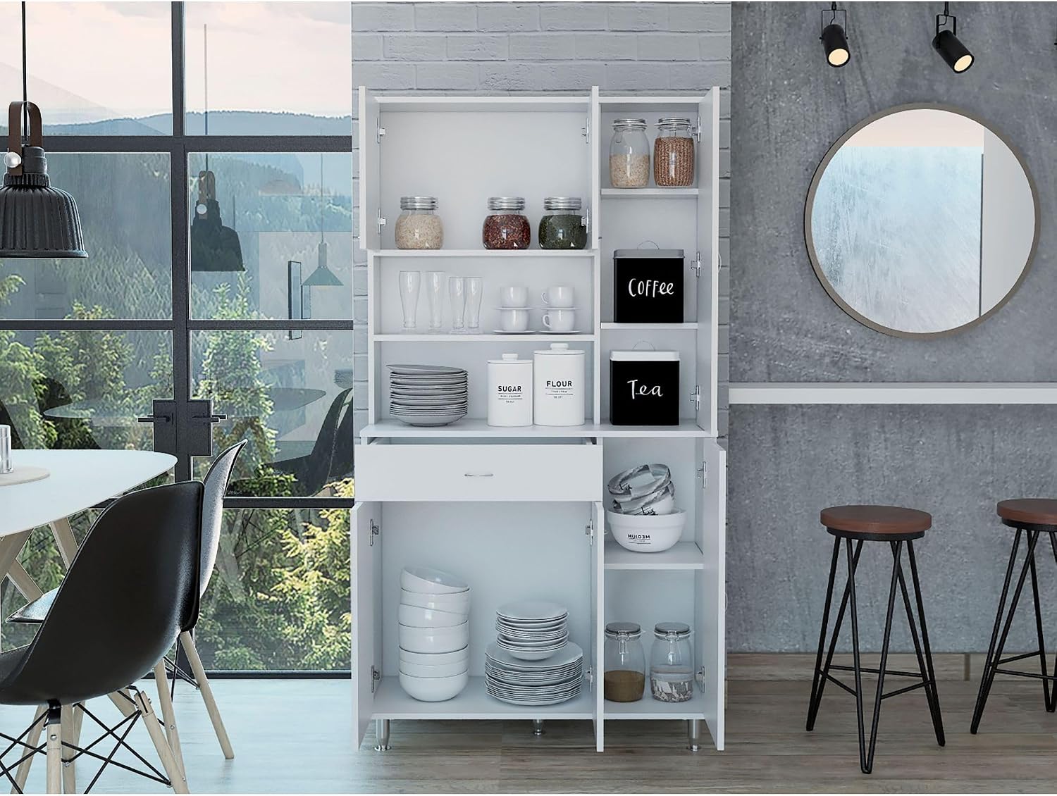 Kitchen Pantry Piacenza, Kitchen, White