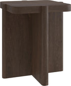 Henn&Hart 20" Modern Square End Table, Side Table, Nightstand with X-Base for Living Room, Office, Family Room, or Bedroom, Heritage Oak