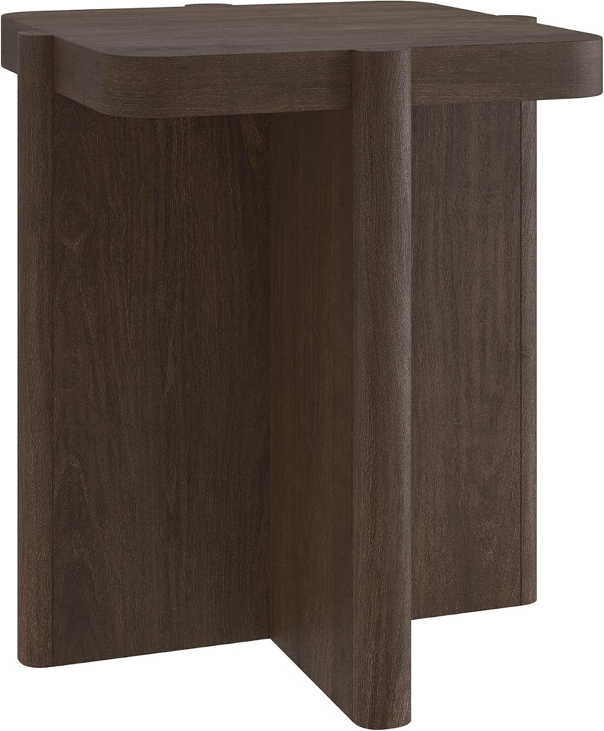 Henn&Hart 20" Modern Square End Table, Side Table, Nightstand with X-Base for Living Room, Office, Family Room, or Bedroom, Heritage Oak