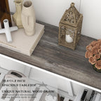 Entryway Table, 39" Farmhouse Console Table with Shelf Narrow Foyer Table | | 2-Tier Open Shelf,V-Shape Anti-Tip Legs,Slim Narrow Design,Sofa Table Use,Two-Tone Finish,30-Min Easy Assembly,Oak Grey