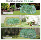 Aoodor 4 x 2 x 2 ft Mini Greenhouse with 2 Zipper Doors, Water Resistant, UV Protected for Flowers, Vegetables and Herbs, Green