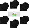 Epohpeek Compost Bin Filters Charcoal - Filter Replacement for Kitchen Pail Composter, 12 Pack Extra Thick (1cm) Fits Gallon Bucket Countertop Bins - Activated Carbon, 6 Round 6 Square, Both 6.5”