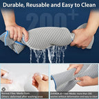Aquarium Filter Media, Upgraded 8-Layer Filter Sponge Pad for Fish Tank and Pond, Super Filtering Effect, Cut to Fit, Reusable and Washable Aquarium Filter Floss (11.8” x 15.7”)