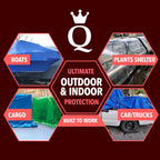 QUEEN OF TARPS | 16x20 Light Duty Tarp Waterproof, 70 GSM is 7 MIL, UV/Tear Resistant Tarp, Camping, Outdoor Furniture, Car, Tents, Painting, Firewood Protection | 16x20, Light Duty