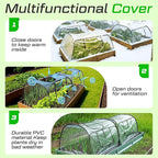 2 Pack Garden Covers for Raised Bed Foldable Clear PVC Greenhouse for Freeze Protection Row Plants Cover Accelerator with Zipper Door 45'' x 22'' x 16'' Protection Vegetable Fruit from Animal