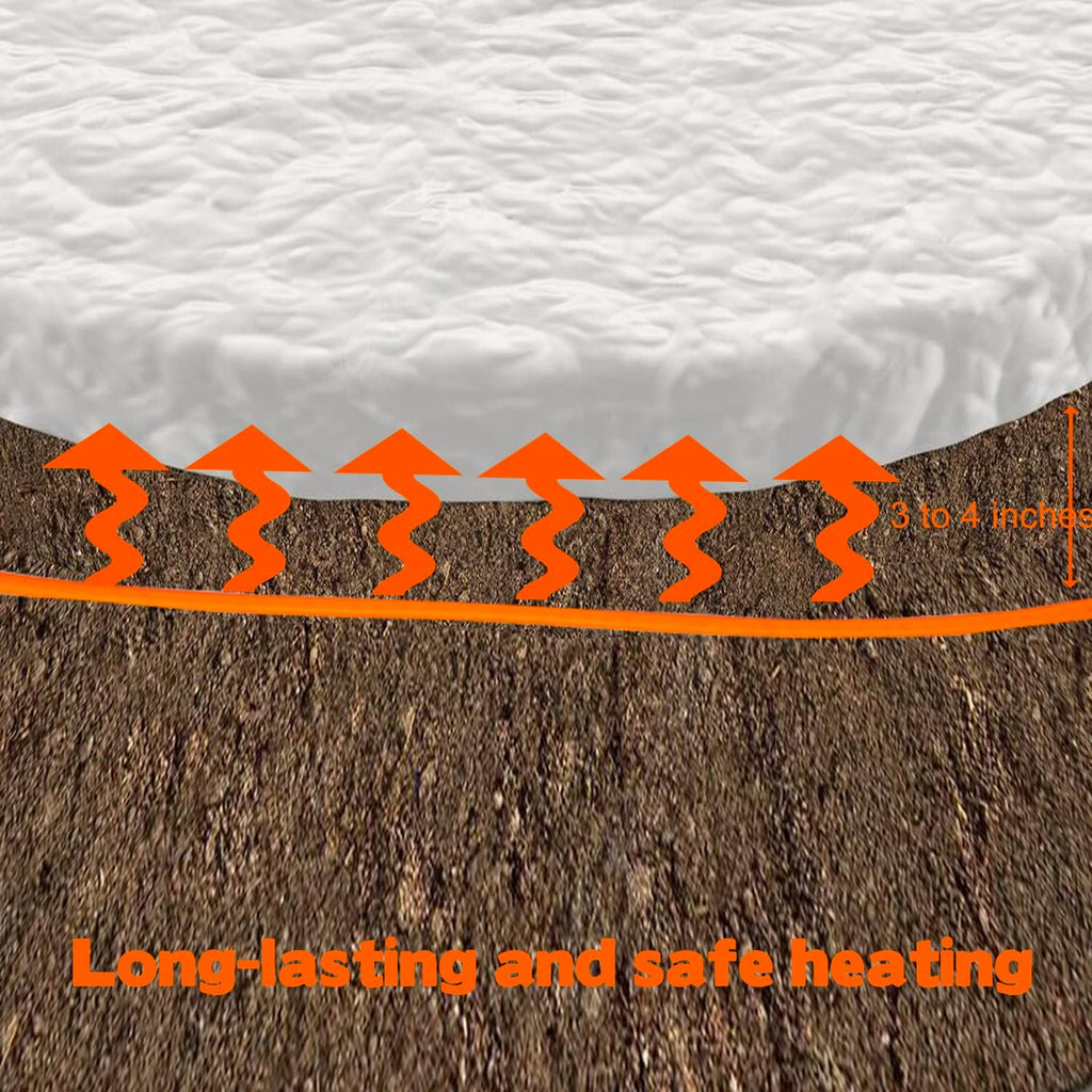Soil Heating Cable 49 Ft Electric Soil Warming Cable Greenhouse Plant Soil Heater Cable Keep Soil Warm for Soil, Garden, Cold Frame