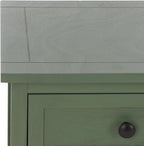 SAFAVIEH Home Collection – Damien Dusty Green 6-Drawer Storage Bench, Mixed-Material Cottage Design, Fully Assembled (AMH5701J)