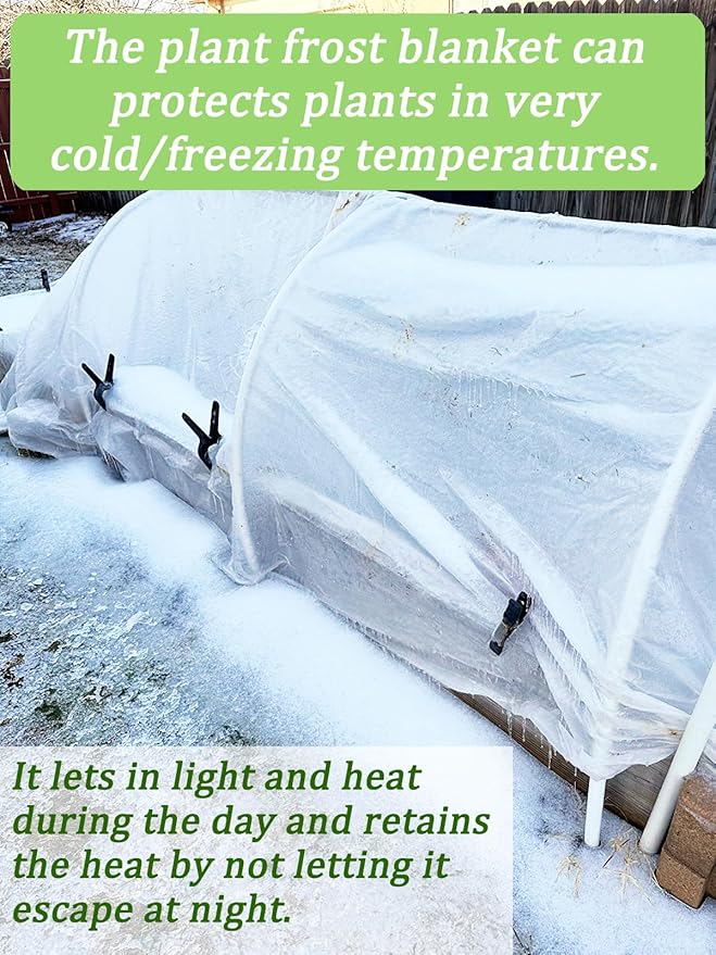 Abimars Thicker Plant Covers Freeze Protection 1.77 oz/yd², 10ft x 33ft Reusable Floating Row Cover for Garden, Frost Cloth Plant Freeze Protection, Plant Blanket for Outdoor Plants