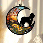 Personalized Dog Memorial, Custom Name Bearded Collie Dog Christmas Ornament with Name, Custom Breeds, Pet Loss Light Catcher, Gifts for Lovers Loss of Pet Sympathy on Mothers Day Christmas