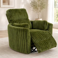 Electric Nursing Power Swivel Rocker Recliner with 2 Pillows, Green