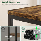 Simple Trending Side Table, End Table Night Stand, 3 Tiers Shelf for Living Room, Rustic Brown