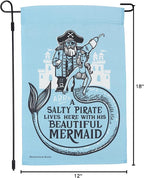 Primitives by Kathy Decorative Double-Sided Garden Flag - Salty Pirate Beautiful Mermaid