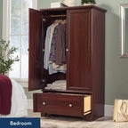 Sauder Palladia Armoire, Select Cherry finish