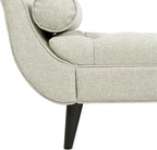 Jennifer Taylor Home Alma Tufted Flared Arm Entryway Bench, Taupe Polyester