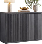 SICOTAS Buffet Cabinet with Storage Accent Sideboard with 3 Doors Modern 46.6" Wide Credenza Fluted Buffet Table Media Console Cabinet Entryway Cabinets for Living Room Kitchen Dining Room Hallway