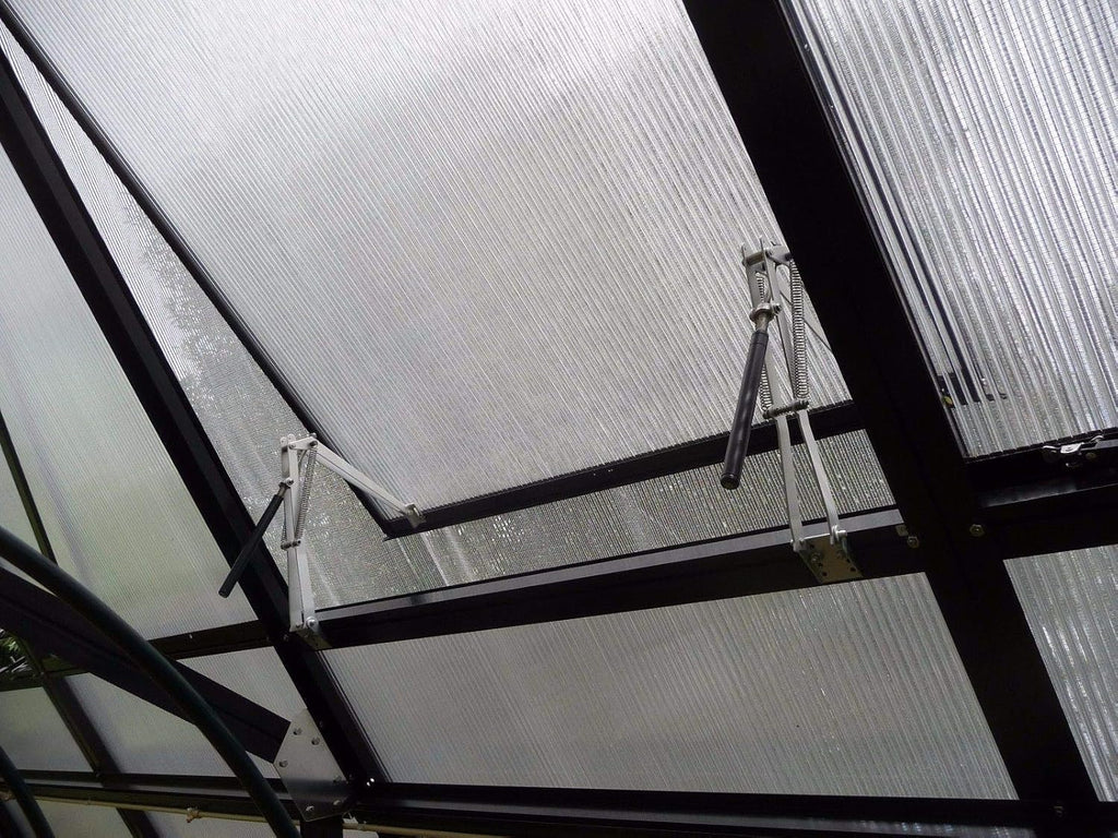 BIBISTORE Automatic Greenhouse Vent Opener with Two Springs Solar Powered Auto Window Opener for Hothouse&Cold Frame Greenhouse Acessories-Lifts 15.4 Lbs