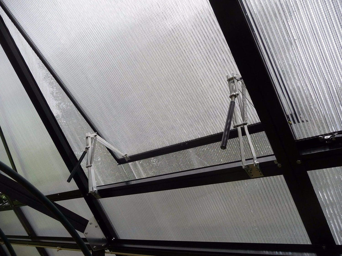BIBISTORE Automatic Greenhouse Vent Opener with Two Springs Solar Powered Auto Window Opener for Hothouse&Cold Frame Greenhouse Acessories-Lifts 15.4 Lbs