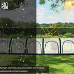 Portable PE Plastic Tunnel Greenhouse for Outdoors - Cambered Poly Transparent Long Greenhouses Clear Insulation Grow Tent Ideal for Backyards and Patio Vegetable Cultivation (5M)