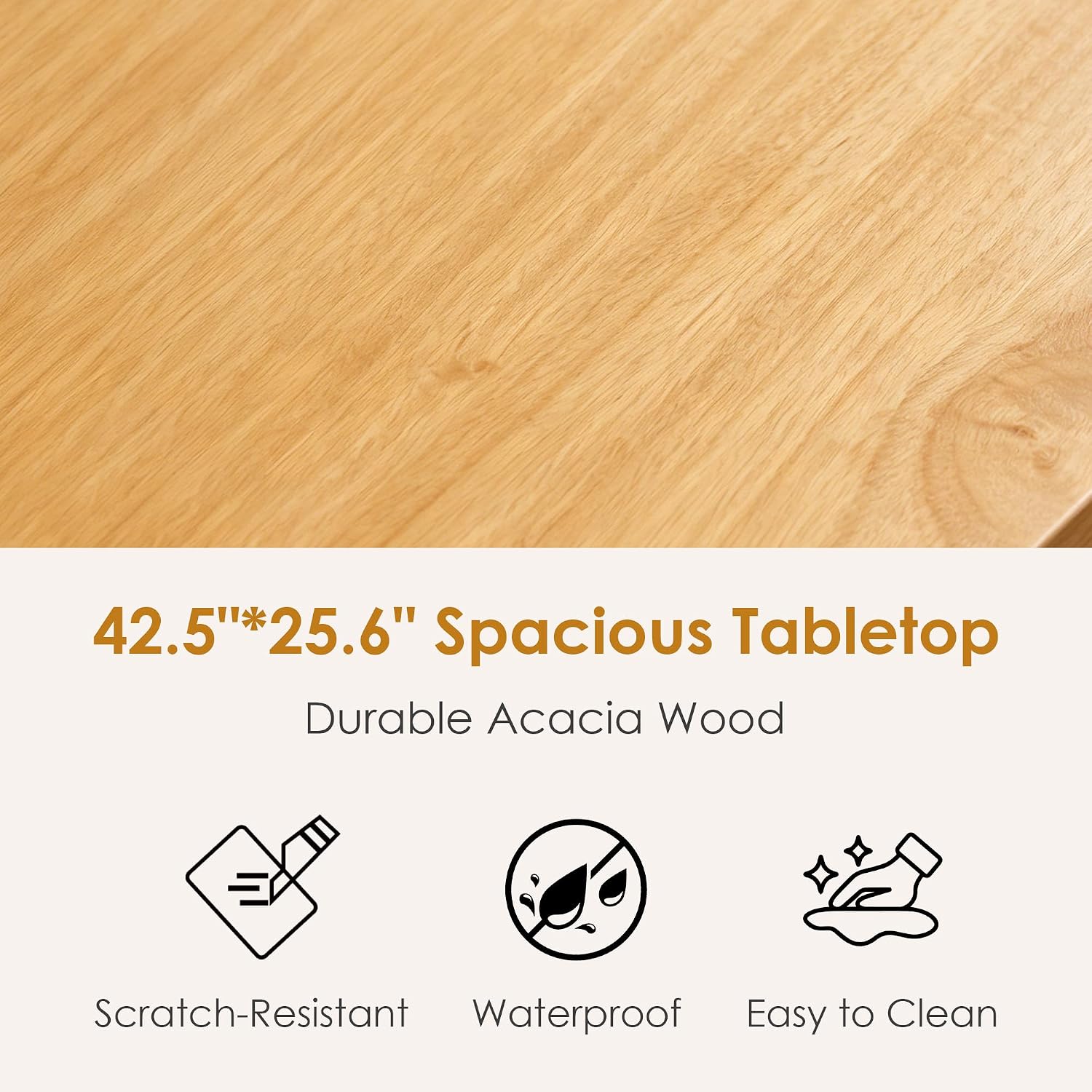 DlandHome 5 Piece Dining Table Set, Wood Kitchen Table with 4 Chairs for Dining Room, Apartment, Breakfast Nook, Solid Wood Farmhouse Dinner Table Set, Natural White