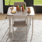 IDEALHOUSE Kids Folding Table and Chair Set | Foldable Table Set, Sturdy Steel Frame for Drawing, Crafts, Snacks and Homework