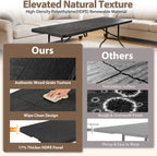 Portable Folding Table, Heavy Duty Plastic Event Picnic Table Indoor Outdoor Camping, 4FT with Handle Lock for Banquet, Black
