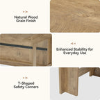 Tribesigns Dining Table for 6–8, 70.8" Farmhouse Dining Room Table with Sturdy Panel Legs, Large Wooden Kitchen Table for Dining Room, Living Room, Natural
