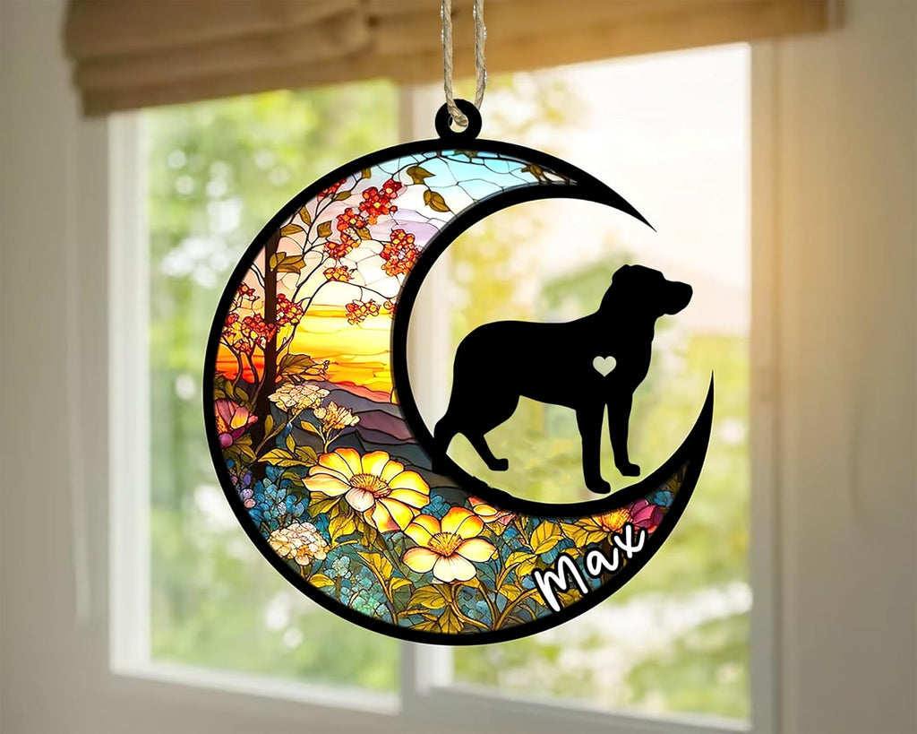 Personalized Dog Memorial, Custom Name Greater Swiss Mountain Dog Christmas Ornament with Name, Custom Breeds, Pet Loss Light Catcher, Gifts for Lovers Loss of Pet Sympathy on Mothers Day Christmas