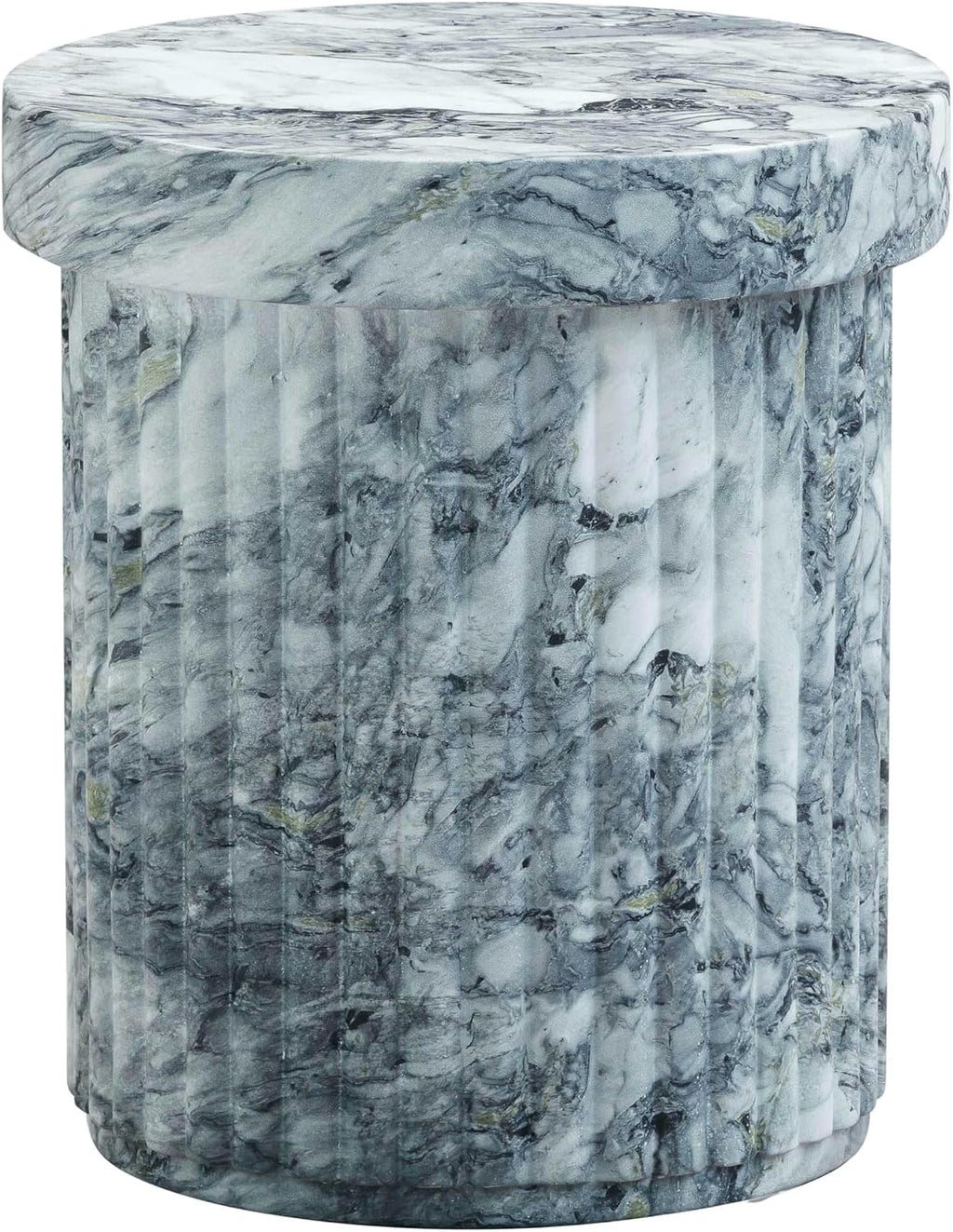 Tov Furniture Serafina Marble Pattern Concrete Indoor/Outdoor Side Table