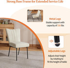 ZckyCine Dining Chairs Set of 4, Upholstered Velvet Kitchen Chairs with Thick Padded Seat and Sturdy Metal Legs, Modern Farmhouse Accent Chairs for Dining Room, Living Room, Waiting Room