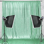 Eternal Beauty Mint Green Sequin Backdrop, 8x10 Ft Glitter Background Curtains for Shimmer Photography Party Wedding Birthday Back Drop Decor