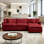 108.27" Modular Sectional Sofa, 4 Seat L Shaped Couch with Chaise | Deep Seat Cloud Couch With Soft Chenille Fabric, Reversible Chaise Modular Design Spacious Comfort for Home, Apartment, Dorm