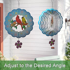 Birds Wind Spinner,Metal Wind Spinners for Outdoor,3D Double Sided Hanging Decor for Indoor,Outdoor,Unique Gifts for Women