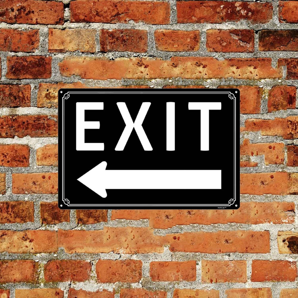 8x12"Exit Sign with Right Arrow - High-Intensity Aluminum Parking Lot Sign, Weatherproof & Fade-Resistant, Ideal for Outdoor & Indoor Use - Curbside Sign(horizontal version)