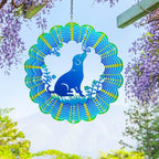 Dog Wind Spinners Labrador Dog Gifts for Women/Men 12 inch 3D Stainless Steel Hanging Wind Spinner Metal Wind Catchers Kinetic Sculpture for Indoor/Outdoor Decor, Yard Art, Garden Decorations