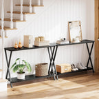 Console Table with Storage Shelf, Narrow Entryway Table, Behind Couch Tables, Thin Sofa Tables for Living Room, Hallway, Bedroom, Foyer