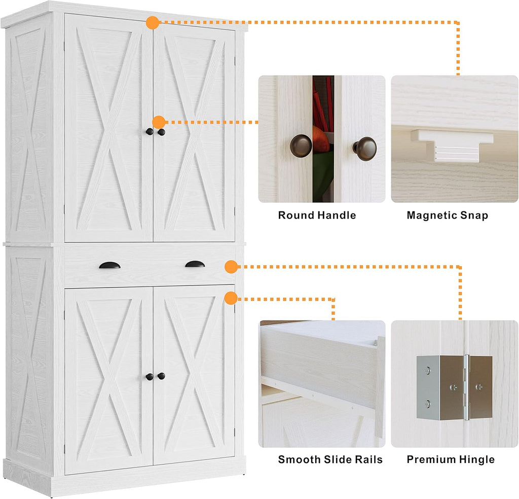 IRONCK Storage Cabinet with Drawers and Doors for Living Room and Entryway | Open Shelves, Adjustable shelves, Organized essentials