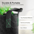 VIVOSUN 10-Pack 15 Gallon Grow Bags, Reinforced Planter Fabric Pots for Gardening Black
