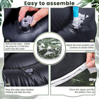 Cinnvoice 2 Pcs Inflatable Outdoor Ottoman Pouf Waterproof Round Footrest with Handle D21 x H9 Inch Indoor Outdoor Portable Footstool for Patio Garden Camping or Home Pool(Leaf)
