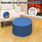 Outdoor Ottoman for Patio, Blue, Outdoor Pouf Footstool,20x20x12In | All-in-One Foam Outdoor Pouf,Waterproof Footstool,Patio Footrest,Outdoor Ottoman Footrest,Extra Seat for Deck Garden Poolside
