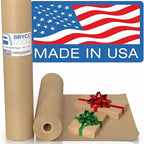 Bryco Goods 18" x 1200" Brown Kraft Packing Paper - USA Made - Versatile for Different Arts and Crafts Projects - Pin Up Your Work Or School Notes - Create Vision Board for Your Bedroom