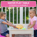 Play Platoon Kids Activity Table Set, Pastel, Building Brick Table | 2 Chairs & Jumbo Bricks Included, Compatible with All Major Brands