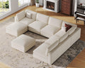 VANOMi Sectional Modular Sofa,Large U Shape Sectional Couch,Chenille,Beige | Washable,Removable Cover,Modern,Comfortable