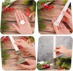 Geyee 12 Pcs Candle Grips for Taper Candles Adhesive Snugger Holder Advent Candle Inserts Stickers Small Candlesticks Accessories for Holiday Christmas Fall Party Supplies