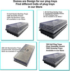 10 Pcs Humidity Dome, Plastic Clear Seed Starter Dome 1020 Tray Covers Humidifying and Insulating for Greenhouse Germination and Garden Growing (21.5"×11.5", 3.15" Height, 10-Pack)