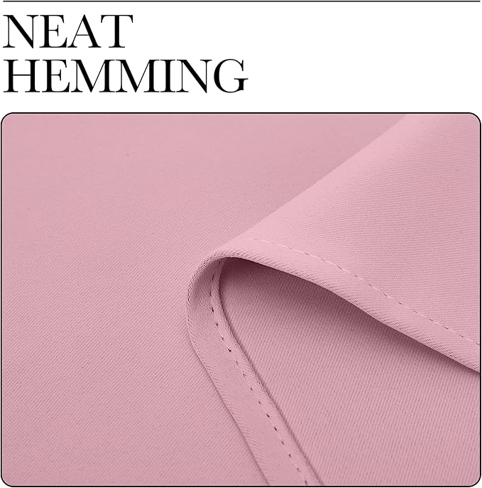 NICETOWN Window Curtain Panels, Thermal Insulated Solid Grommet Blackout Draperies/Drapes for Basement (Crystal Pink, 1 Pair, 29 by 45-inch)