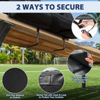 Romswi 2 Pack Wide Backpack Reclining Stadium Seat with Armrests, 6 Adjustable Angle & Hidden Hooks, Bleacher Chair with Padded Backpack Straps & Multiple Pockets for Outdoor (21in)
