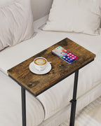 TUTOTAK End Table, Side Table, Tall Couch Table, Sofa Table, Living Room, Bed Room, Brown TB01BB083