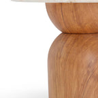 First of a Kind Side Table in Brown,Travertine Concrete
