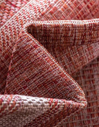 Unique Loom Outdoor Border Collection Area Rug - Soft Border (13'Square, Rust Red/ Ivory)